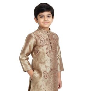 Little Romeo Jacket Indian Bollywood Beaded Red Sequins Embroidered Festive SZ 1